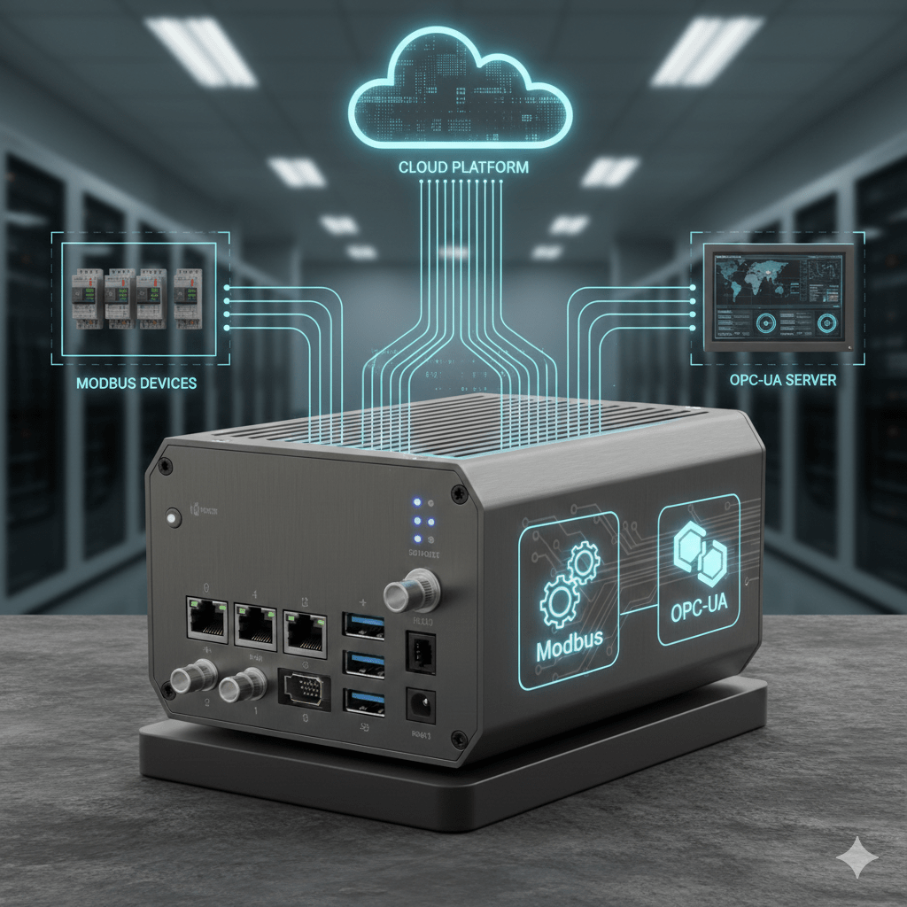 modbus opc-ua iot gateway