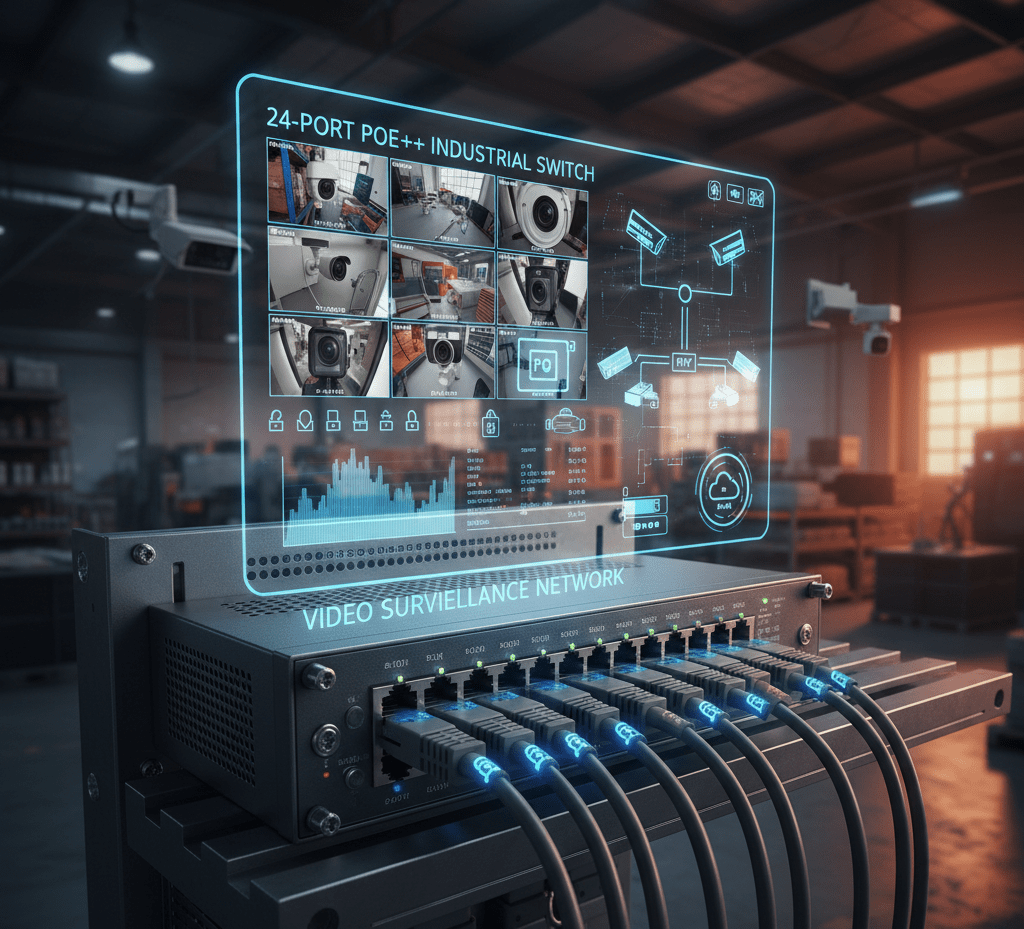 24 port poe video surveillance switch