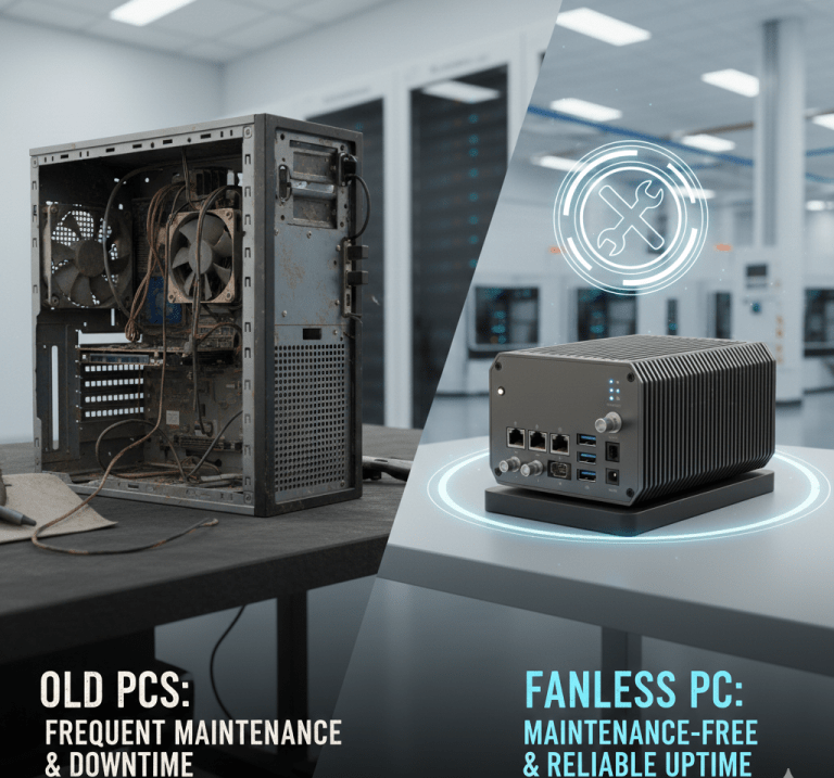 maintenance free fanless pc