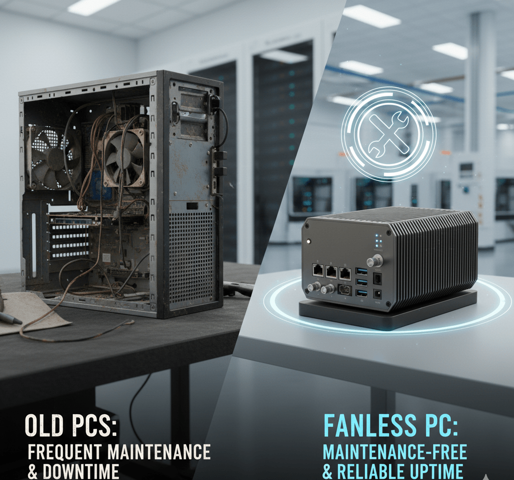 maintenance free fanless pc